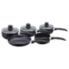 Herzberg HG-5003BK: 8-Teiliges Marmor-Kochgeschirr-Set - Schwarz -Angebote Gourmet Kueche Store 980c8bc5aae3f0cb3955d82a82b48f47