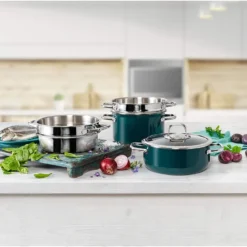 Silit Compact Topf-Set, 4-teilig, Petrol 18 Silit Compact Topf-Set, 4-teilig, Petrol -Angebote Gourmet Kueche Store 9996acd148cc843fe70302c7d06c1c47