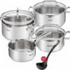 Tefal G719S734 DUETTO 8-tlg.Set 3x Kochtopf/Glasdeckel + Stieltopf + Suppenkelle -Angebote Gourmet Kueche Store a9945a51476cedd12807e19f05e82689