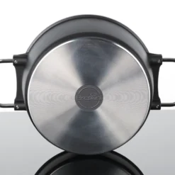 Bratoni Aluguss Kochtopf 24cm 4,5L | Glasdeckel | Antihaft | Kraztfest | Schwarz -Angebote Gourmet Kueche Store ac26c5998fe2e07fb0dcae6bf8e76525