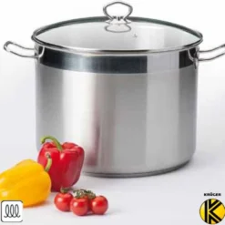 Krüger Maxi Topf Mit Glasdeckel Aus Edelstahl Fassung 20L 33cm -Angebote Gourmet Kueche Store aca009eb858f342efecae014b6a6ed22