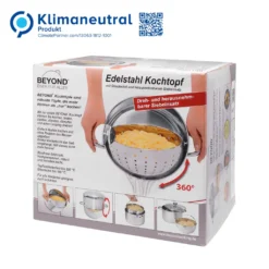 BEYOND® Edelstahl Kochtopf 24 Cm, Mit Glasdeckel Und Herausnehmbarem Siebeinsatz -Angebote Gourmet Kueche Store ad7d4b9fa77110e1c0c3ad543f90b12d