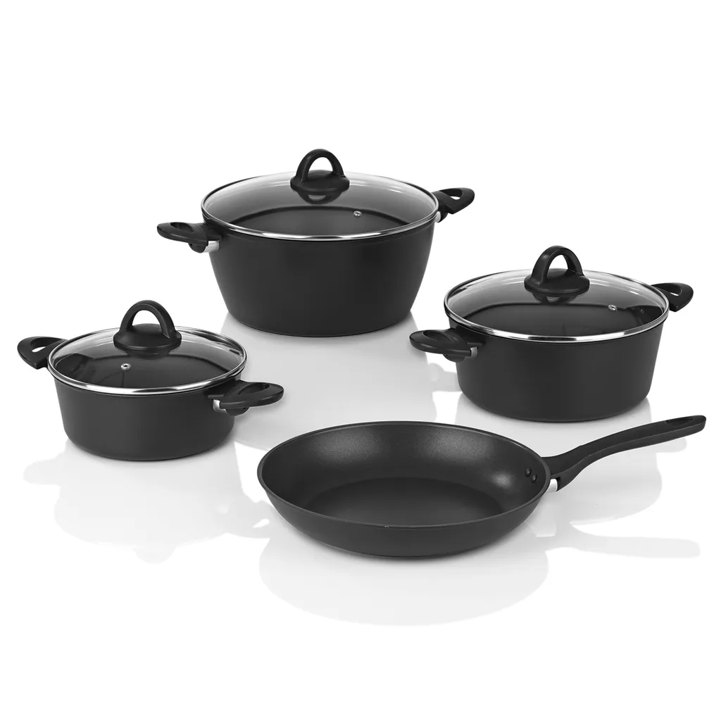 Bratoni Aluminium-Kochtopf Schwarz Mit Glasdeckel - Geschmiedet - 24 Cm Kochtopf Topf Glasdeckel Töpfe Suppentopf Deckel 24cm Geschmiedet Universaltopf 8 Bratoni Aluminium-Kochtopf Schwarz Mit Glasdeckel - Geschmiedet - 24 Cm Kochtopf Topf Glasdeckel Töpfe Suppentopf Deckel 24cm Geschmiedet Universaltopf – Bild 6