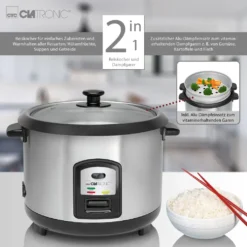 Clatronic Reis-Kocher Multi-Kocher Dampf-Garer 700 W + Löffel RK 3567 16 Clatronic Reis-Kocher Multi-Kocher Dampf-Garer 700 W + Löffel RK 3567 -Angebote Gourmet Kueche Store b15c3de40dc2bf498574d90f5909f4ef