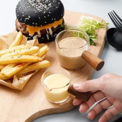 90ml Mini-Milchtopf Aus Glas, Saucenpfanne Mit Einzelnen Ausläufen, Milchbecher Für Westliches Restaurant Mini-Milchkännchen -Angebote Gourmet Kueche Store b1c43ce4de7a9ac53bd6ace21ec5bda1