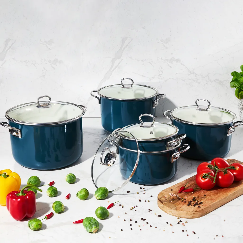 Kochtopf PLUS 22 Cm Emaliert Türkis EMALIA OLKUSZ 6 Kochtopf PLUS 22 Cm Emaliert Türkis EMALIA OLKUSZ – Bild 4