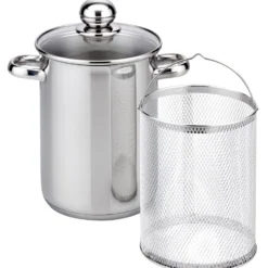 GSW Spargel- Und Spaghettitopf 16 Cm Mit Glasdeckel, 643160, Edelstahl Rostfrei, Ca. 4,2 L -Angebote Gourmet Kueche Store b2ebfc2eaeaabc6b1ea5e66e6d4b9dd5