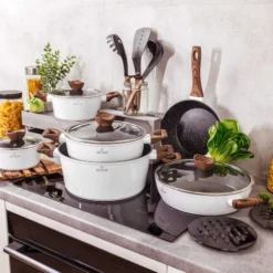 Weiße Keramik-Marmortöpfe Mit Bratpfanne Und Wok Set 15-teiliges 16 Weiße Keramik-Marmortöpfe Mit Bratpfanne Und Wok Set 15-teiliges -Angebote Gourmet Kueche Store b4dec5f7ed2ab7fa1f5850a8b4c4e7e0