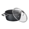 Bratoni Aluguss Kochtopf 24cm 4,5L | Glasdeckel | Antihaft | Kraztfest | Schwarz -Angebote Gourmet Kueche Store b7501bb1109559a7fbbf2bc308f0a8ec