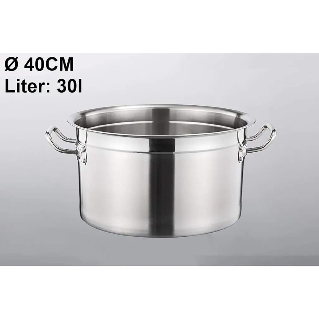 Gastronomie Kochtopf Aus Edelstahl 40x26cm (30L) 4 Gastronomie Kochtopf Aus Edelstahl 40x26cm (30L) – Bild 2