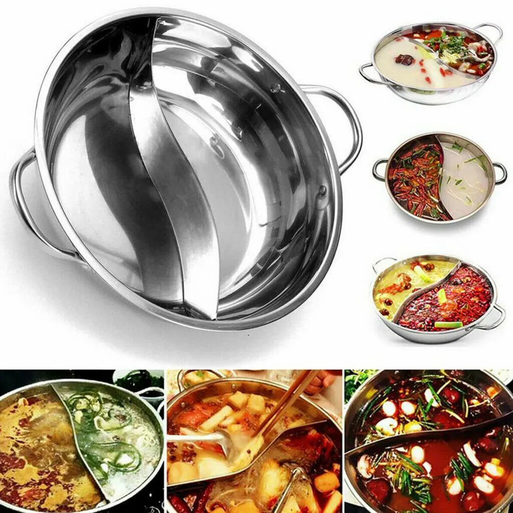 Universaltopf Hot Pot Topf Suppentopf Doppelseitig, Suppen Kochgeschirr, Zwei Geschmack 28*8cm 3 Universaltopf Hot Pot Topf Suppentopf Doppelseitig, Suppen Kochgeschirr, Zwei Geschmack 28*8cm