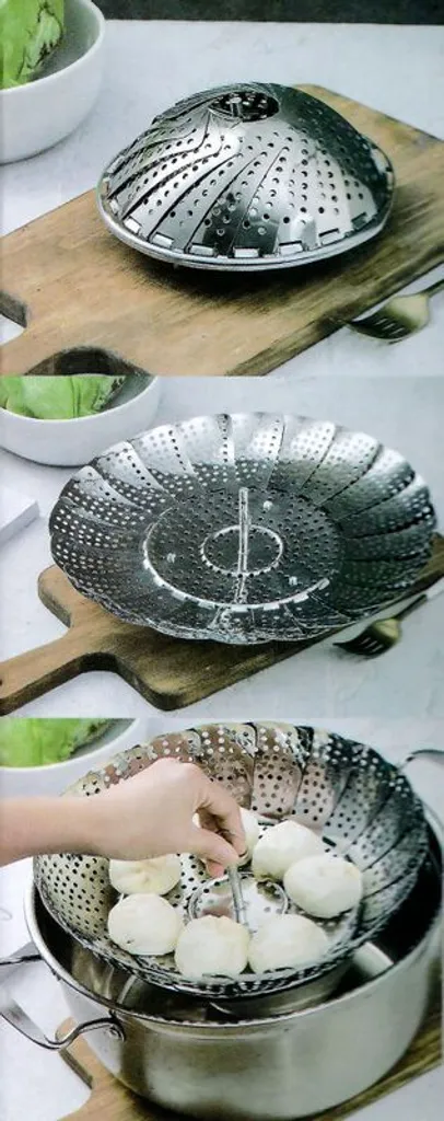 Edelstahl Dampfgareinsatz Dampfkorb, Ø 25cm Durchmesser, Dämpfeinsatz Dampfgarer Dampfgareinsatz Dünsteinsatz 5 Edelstahl Dampfgareinsatz Dampfkorb, Ø 25cm Durchmesser, Dämpfeinsatz Dampfgarer Dampfgareinsatz Dünsteinsatz – Bild 4