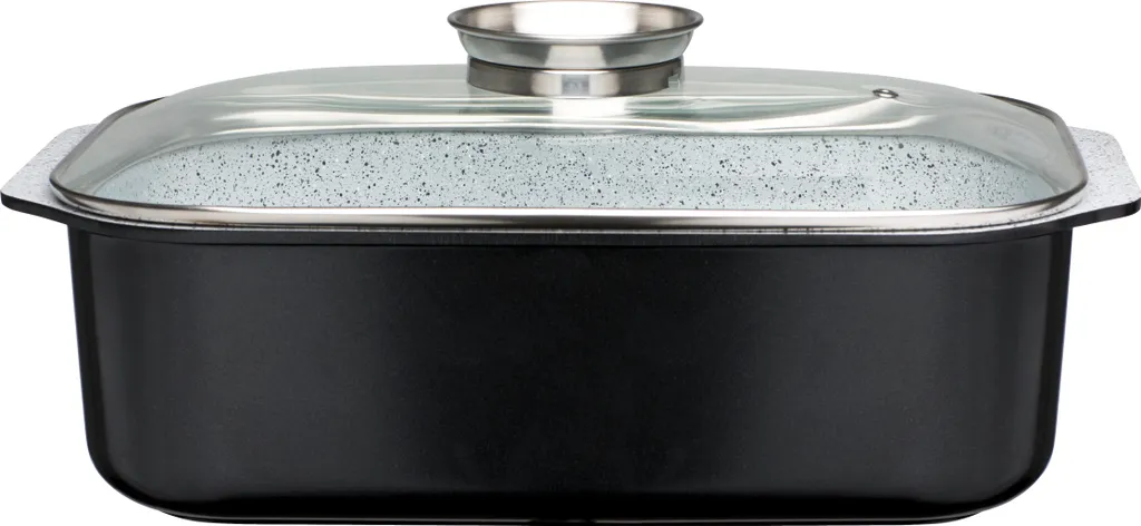 GSW Rechteckbräter Ceramica Stone 40 X 26 X11 Cm Mit Aromaglasdeckel, 8 Liter , Aluminium, Glas, Rechteckbräter Mit Aroma-Glasdeckel ø Ca. 40 X 26 X H 11,0cm 3 GSW Rechteckbräter Ceramica Stone 40 X 26 X11 Cm Mit Aromaglasdeckel, 8 Liter , Aluminium, Glas, Rechteckbräter Mit Aroma-Glasdeckel ø Ca. 40 X 26 X H 11,0cm