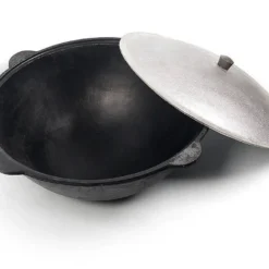 Usbekische Asien Kazan Aus Gusseisen Mit Aludeckel 12 Liter