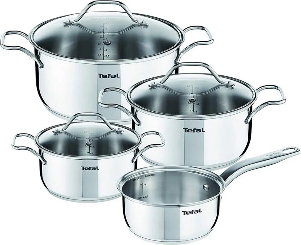 Tefal Intuition Topfset 7-teilig - Kochtöpfe 16 (1,3 L) + 20 (2,9 L) + 24 (4,9 L) Cm Mit Glasdecke, A702A8 4 Tefal Intuition Topfset 7-teilig - Kochtöpfe 16 (1,3 L) + 20 (2,9 L) + 24 (4,9 L) Cm Mit Glasdecke, A702A8 – Bild 2