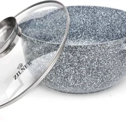 Graue Töpfe Und Kasserolle Mit Marmorbeschichtung -Angebote Gourmet Kueche Store e9a5e5cbe888370ecccf60c27207f318