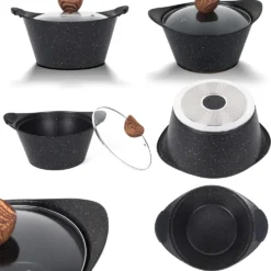 Fiora Topfset 19 Teilig Antihaftbeschichtung Aluguss Induktion Für Alle Herdarten Spülmaschinengeeignet Kochtöpfe Mit Pfannen -Angebote Gourmet Kueche Store eace29ef6f8f92199c98947ba863ee4a