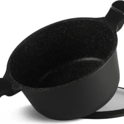 Schwarze Töpfe INDUKTION GLASDECKEL Kochtopf Topfset Keramik Und Pfanne -Angebote Gourmet Kueche Store ebed66f0480b06ec07bc69627d96f416