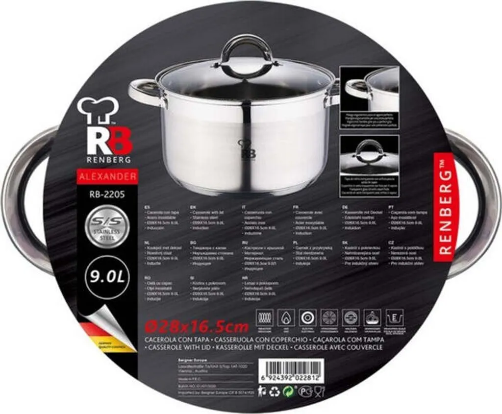 Bergner Kasserolle Mit Deckel 28 Cm 6 Bergner Kasserolle Mit Deckel 28 Cm – Bild 4