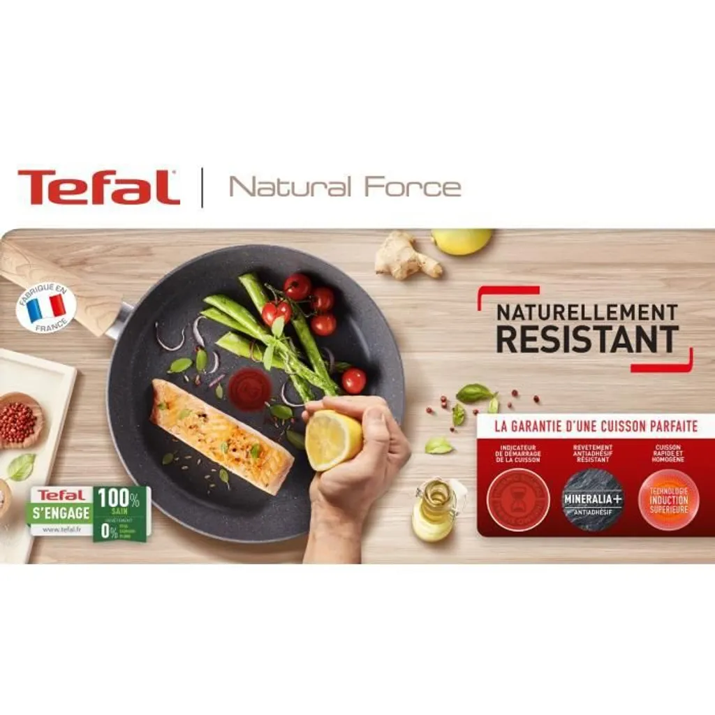 TEFAL G2662902 NATURAL FORCE 18 Cm / 2,1 L Topf, Mineralia + Antihaftbeschichtung, Alle Kochfelder Inklusive Induktion 4 TEFAL G2662902 NATURAL FORCE 18 Cm / 2,1 L Topf, Mineralia + Antihaftbeschichtung, Alle Kochfelder Inklusive Induktion – Bild 2