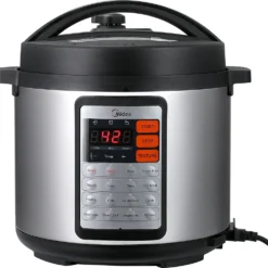 Midea 5,5 L Multikocher-Schnellkochtopf, 1000W– 14 In1 Dampfgarer, Multikocher, Reiskocher, Dampfkochtopf, Schongarer, Uvm MY-CS6019WPB Silber