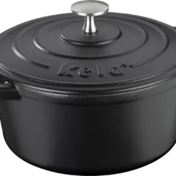 Kela Backform Mit Einem Deckel Calido 21 Cm Schwarzer KL-12470