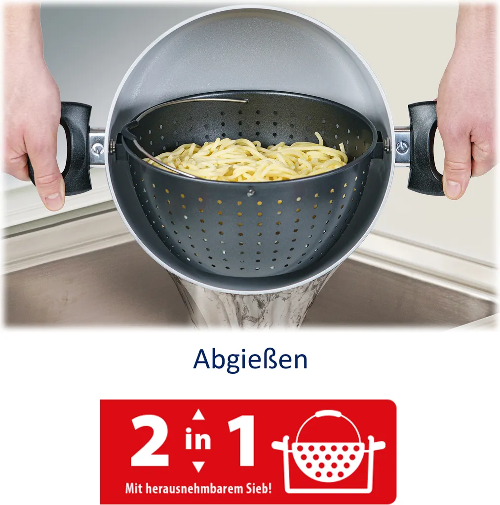 Genius Cerafit Magic Pot Topf Mit Siebeinsatz Kochtopf Ø 24 Cm Set 3-tlg; A24662 5 Genius Cerafit Magic Pot Topf Mit Siebeinsatz Kochtopf Ø 24 Cm Set 3-tlg; A24662 – Bild 3