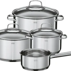 Rösle RÖSLE ELEGANCE Topfset 4-tlg., 3 Hochwertige Töpfe Und 1 Stielkasserolle Im Set